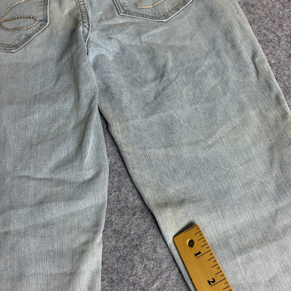 Seven7 Tummyless High Rise Skinny Jeans Light Wash Distressed Women Size 2 27x29 - Picture 8 of 10